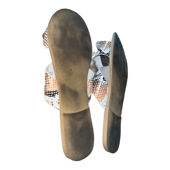 Beach by Matisse Animal Print Sandals Women's Size 7 Python Snakeskin Pebble - Picture 8 of 9